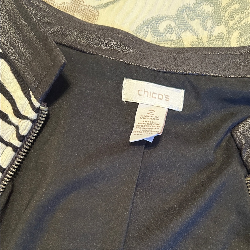 Chico's Monochrome Patterned Jacket - image 3